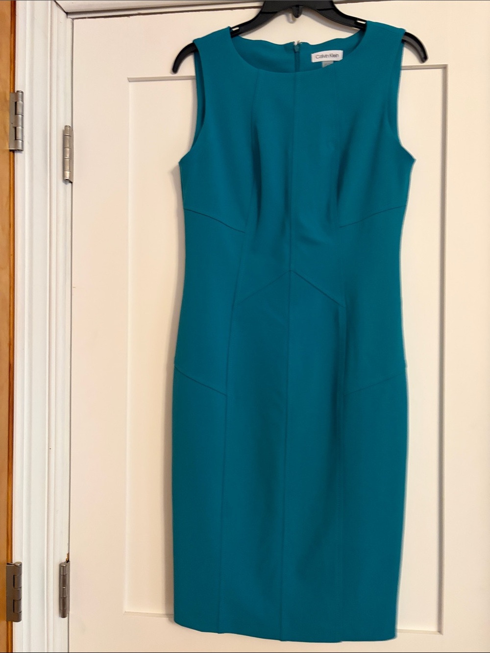 Calvin Klein Teal Sleeveless Sheath Dress